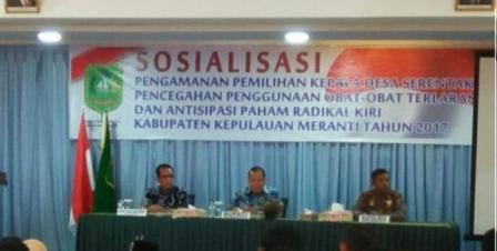 Bupati Meranti Buka Sosialisasi Pengamanan Pilkades Serentak